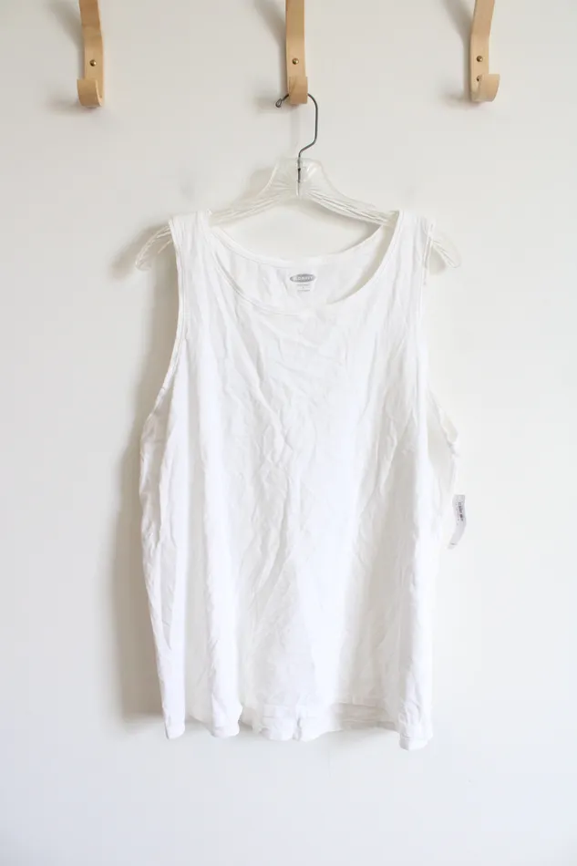 Rings Old Navy NEW Old Navy White Cotton Tank Top L