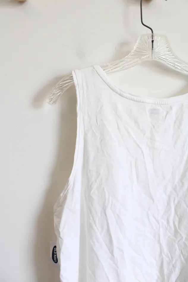 Rings Old Navy NEW Old Navy White Cotton Tank Top L