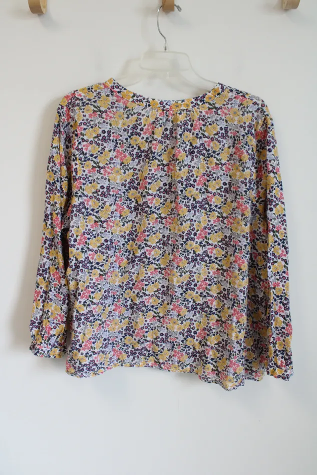 Rings Old Navy Old Navy Floral Linen Blend Tunic Shirt XL