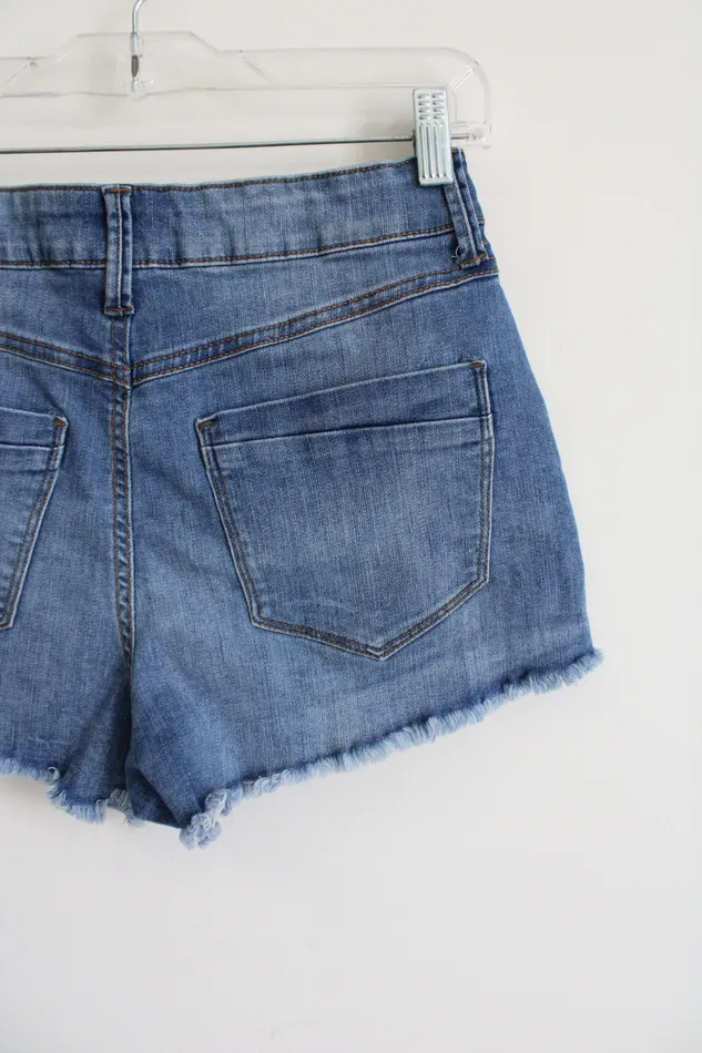 Rings Peace Love Eco Peace Love Eco Super High Rise Cut Off Jean Shorts 3