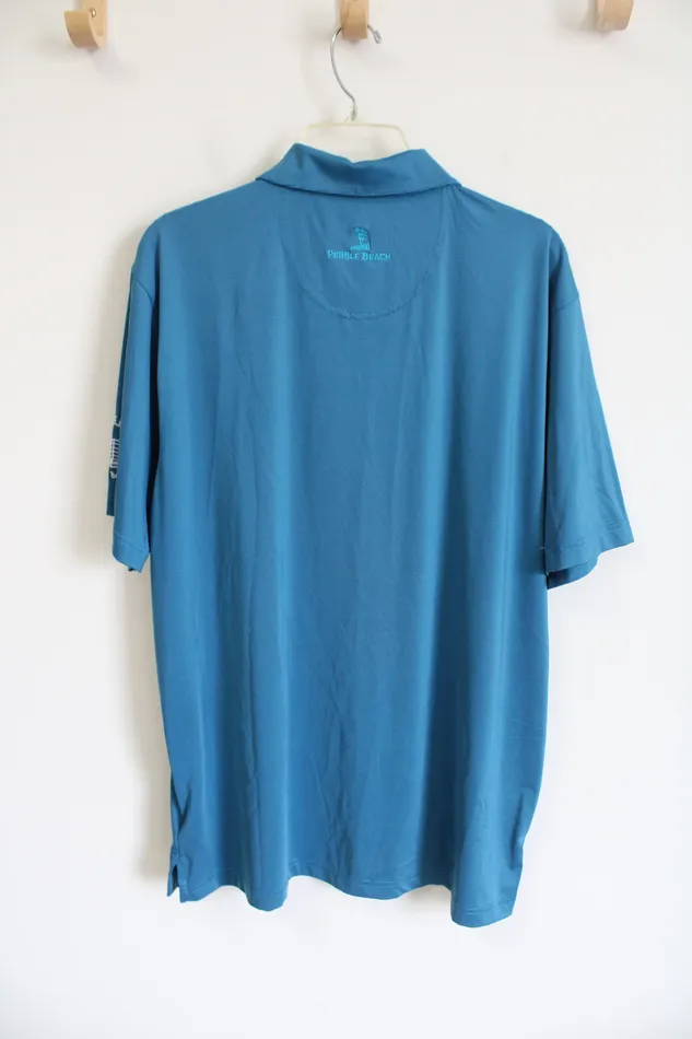 Rings Pebble Beach Pebble Beach Performance Blue TShirt L
