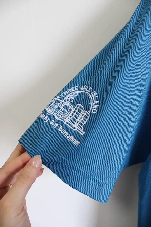Rings Pebble Beach Pebble Beach Performance Blue TShirt L