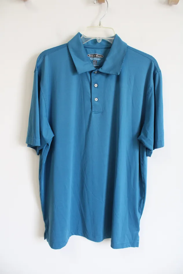 Rings Pebble Beach Pebble Beach Performance Blue TShirt L