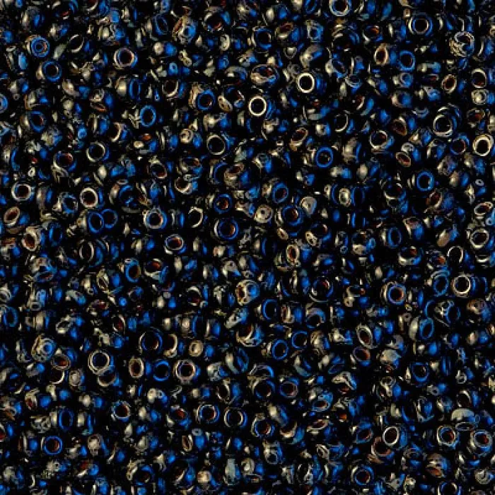 Rings Peppy Beads Miyuki Seed Beads 60 Picasso Opaque Smoky Black 4511
