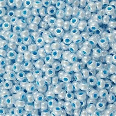 Rings Peppy Beads Miyuki Seed Beads 80 Aqua Lined White Pearl 0430