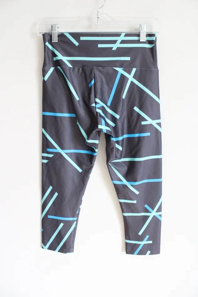 Rings Puma Gray Blue Patterned Capri Legging S Puma