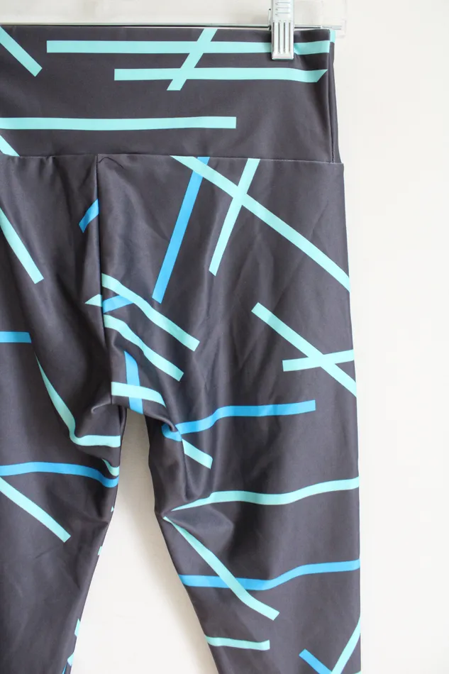 Rings Puma Gray Blue Patterned Capri Legging S Puma