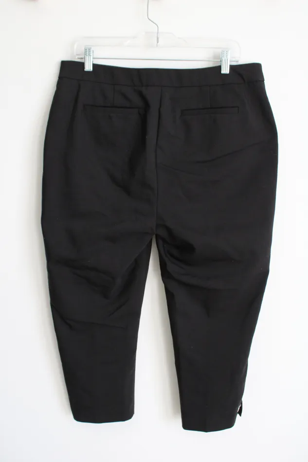 Rings Rafaella Rafaella Black Curvy Capri Pant 12