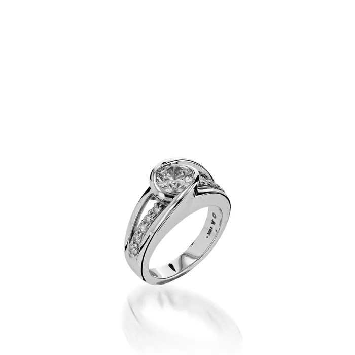 Rings Solstice Yellow Gold Engagement Ring John Atencio