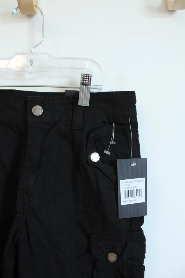 Rings Steves Jeans NEW Steves Jeans Black Cargo Shorts Youth 8