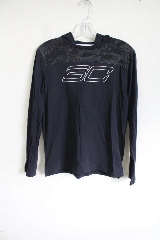 Rings Under Armour Black Hooded SC Shirt Youth XL 1618 Under Armour