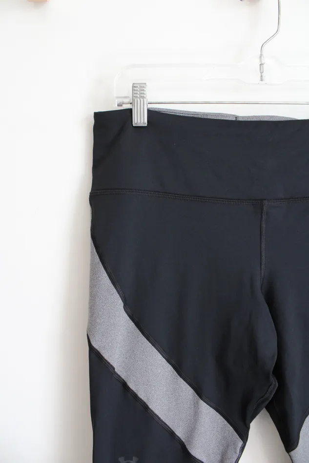 Rings Under Armour Under Armour Black Gray Athletic Leggings XL