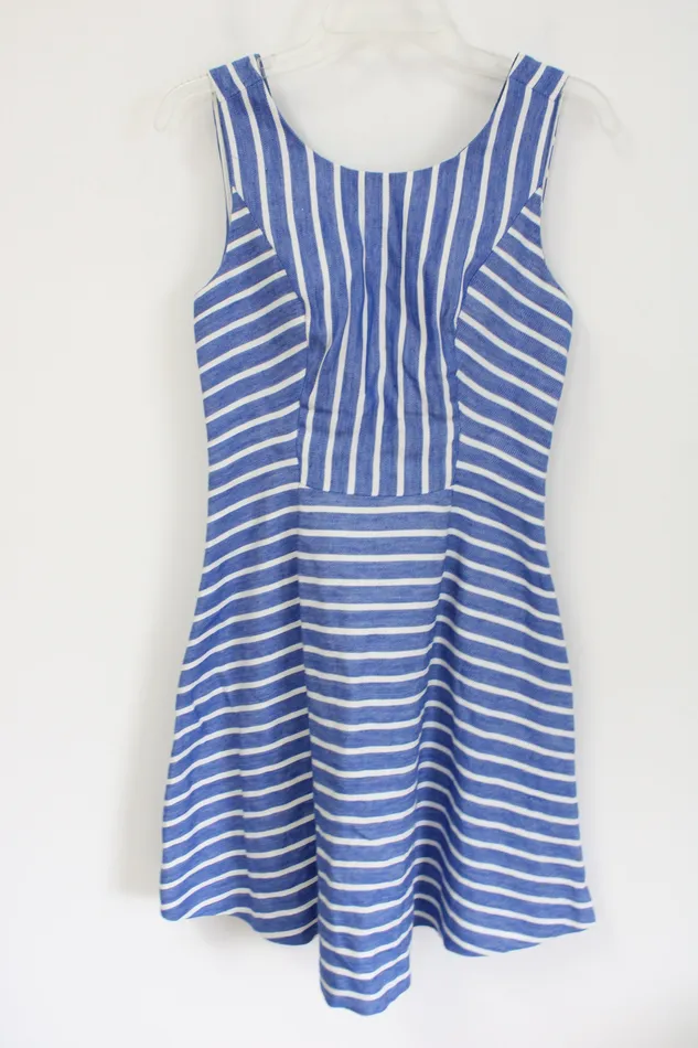 Rings Vineyard Vines White Blue Striped Dress 2 Vineyard Vines