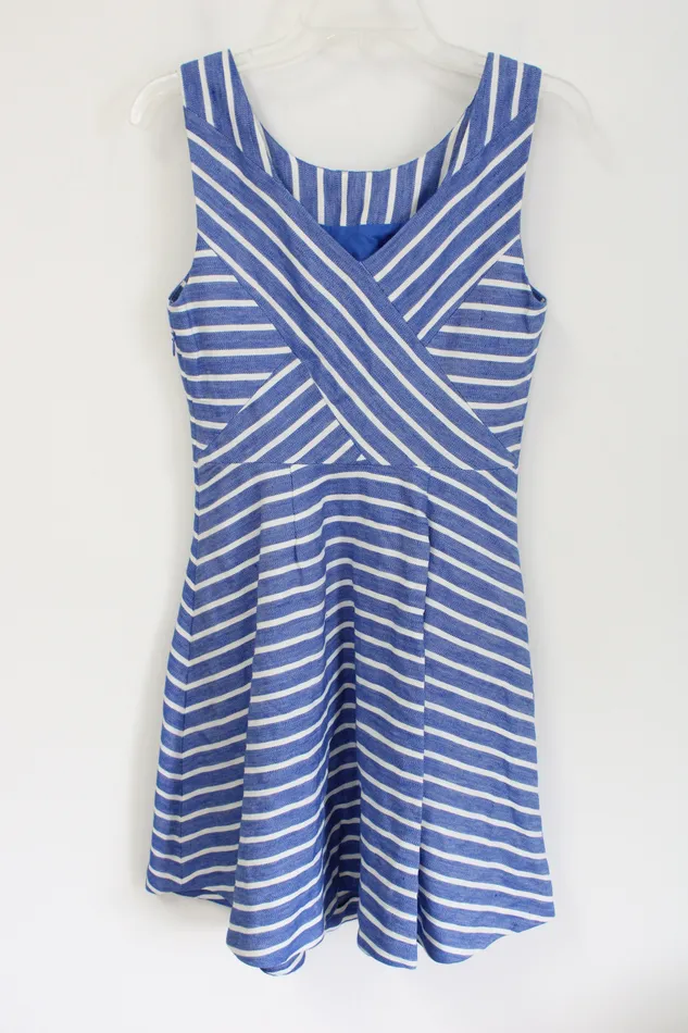 Rings Vineyard Vines White Blue Striped Dress 2 Vineyard Vines