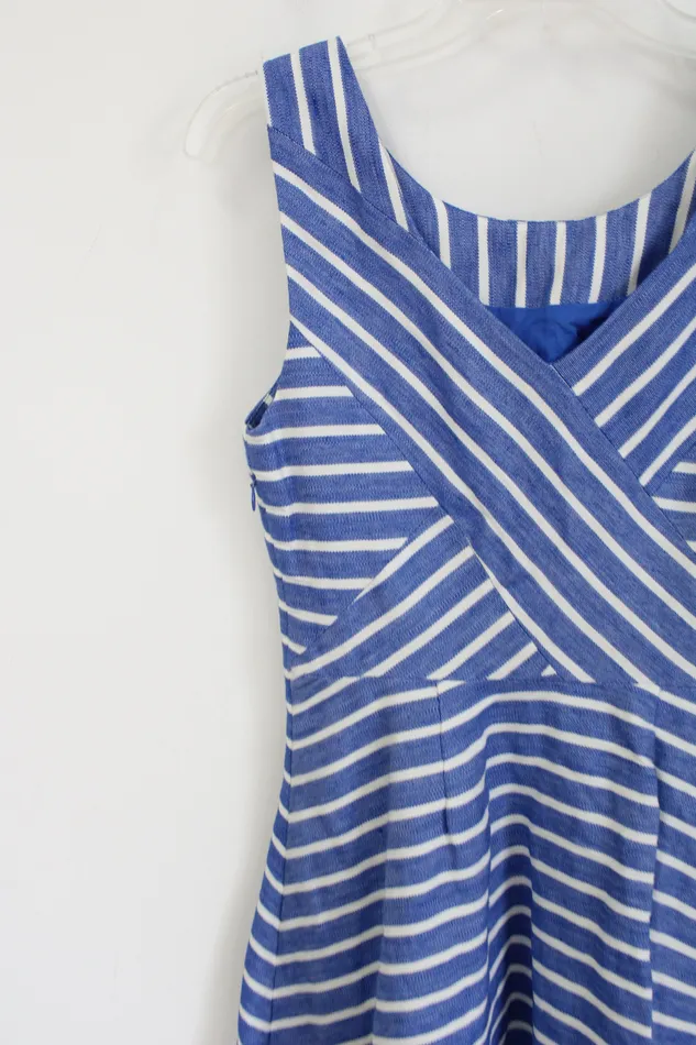Rings Vineyard Vines White Blue Striped Dress 2 Vineyard Vines