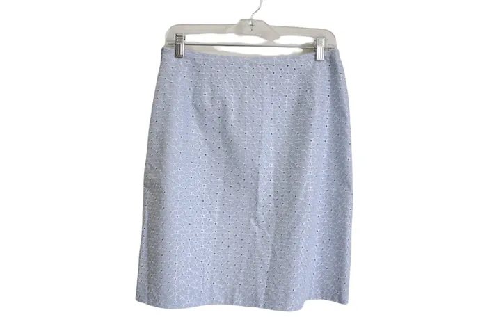 Rings Willi Smith Willi Smith Blue Flower Eyelet Skirt 6