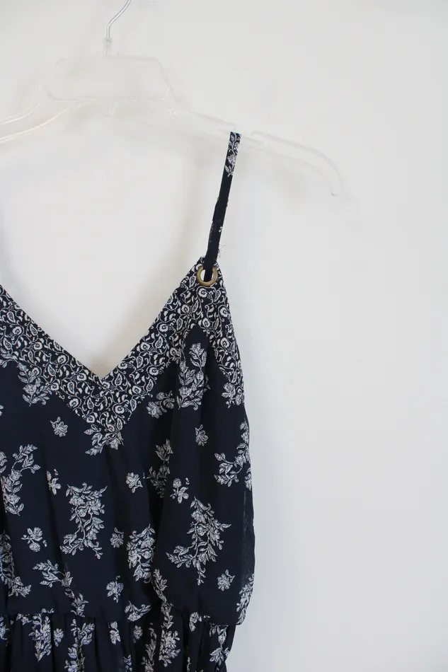 Rings Xhilaration Xhilaration Navy Floral Dress M