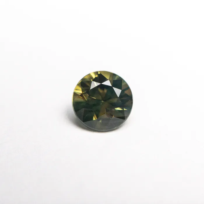 Rings YellowGreen Brilliant Sapphire 091ct Round Misfit Gems