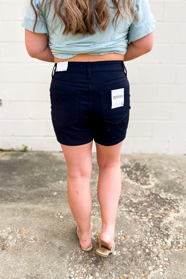 Rings Zenana Zenana Kallen Shorts Black