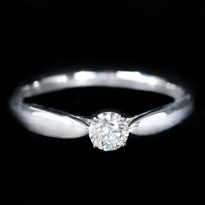 Rothschild Trading Company Tiffany Co Platinum 024 Carat Diamond Solitaire Ring Rings