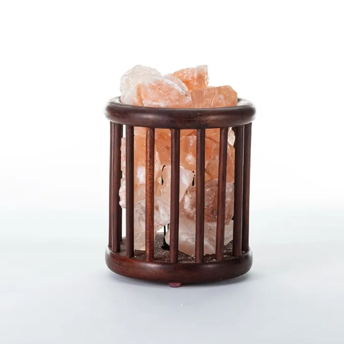 Salt Lamp Wooden Basket Salt Rock Lamp Earrings