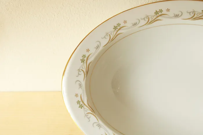 Sango Sango Vintage Japan Fine China Belaire Oval Serving Bowl Dish Earrings