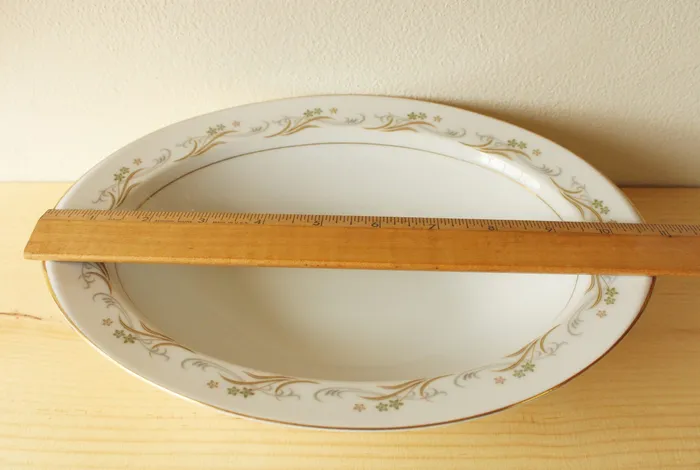 Sango Sango Vintage Japan Fine China Belaire Oval Serving Bowl Dish Earrings