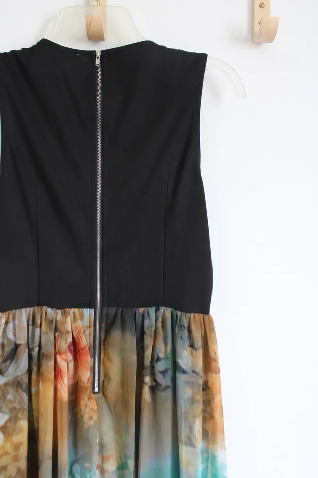 Sans Souci Sans Souci Leather and Floral Maxi Dress S Rings