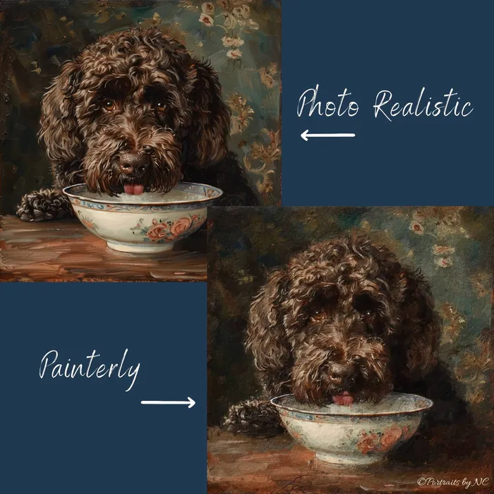 Schnauzer Dog Portrait from Photo Portraits by NC Necklaces