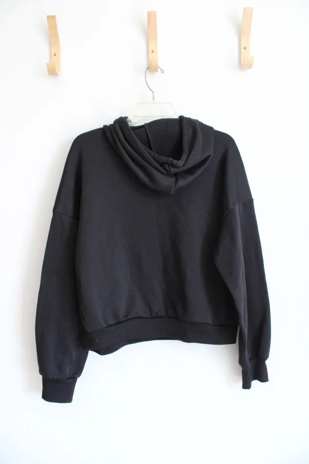 Shein Rings Shein White Butterfly Black Hoodie L