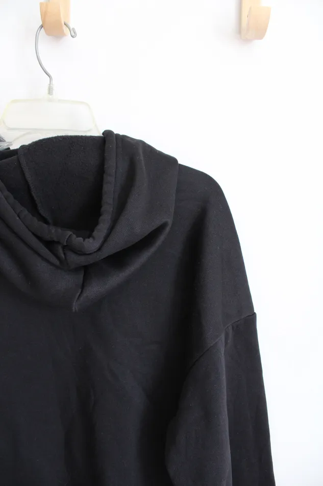 Shein Rings Shein White Butterfly Black Hoodie L