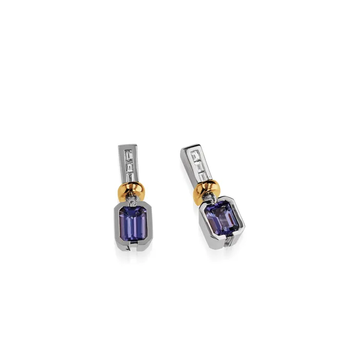 Shop John Atencio Earrings Treasure Gemstone and Diamond Dangle Earrings