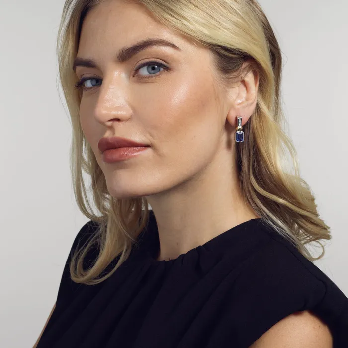 Shop John Atencio Earrings Treasure Gemstone and Diamond Dangle Earrings