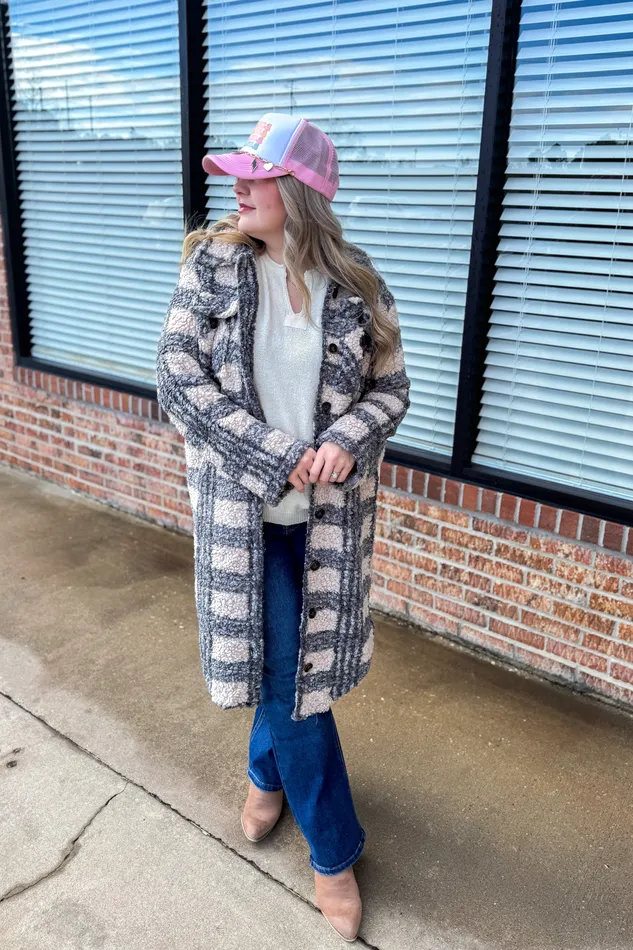 Southern Grace Earrings Sights To See Plaid Trench Coat