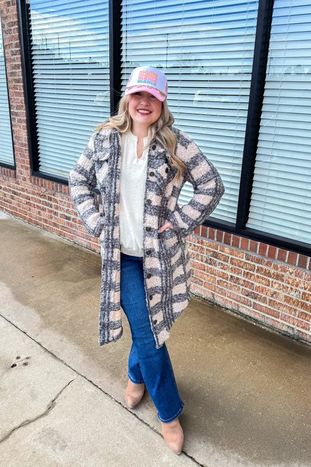Southern Grace Earrings Sights To See Plaid Trench Coat