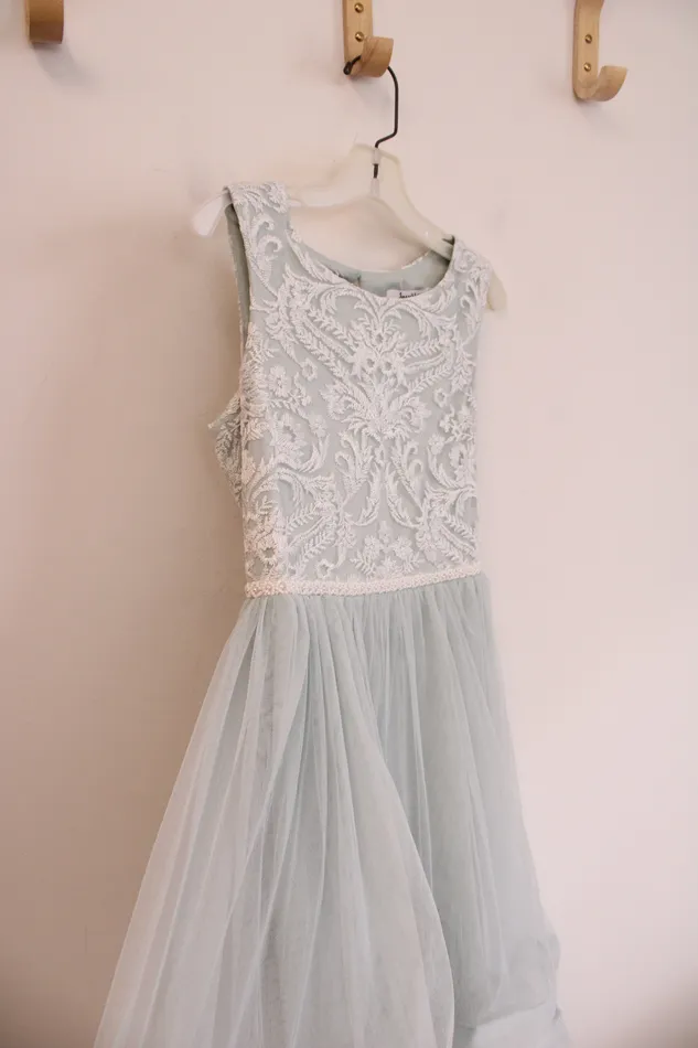 Speechless Speechless Light Blue Tulle Dress 12 Necklaces