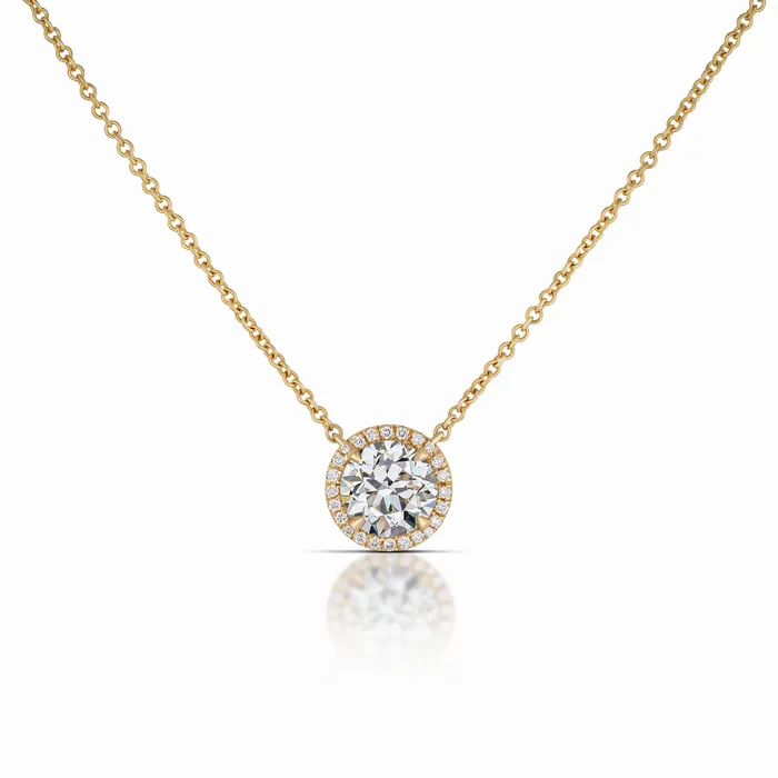 Stephen Silver Fine Jewelry Necklaces 143 Carat Old European Cut Diamond Halo Necklace Stephen Silver Fine Jewelry Necklaces 143 Carat Old European Cut Diamond Halo Necklace