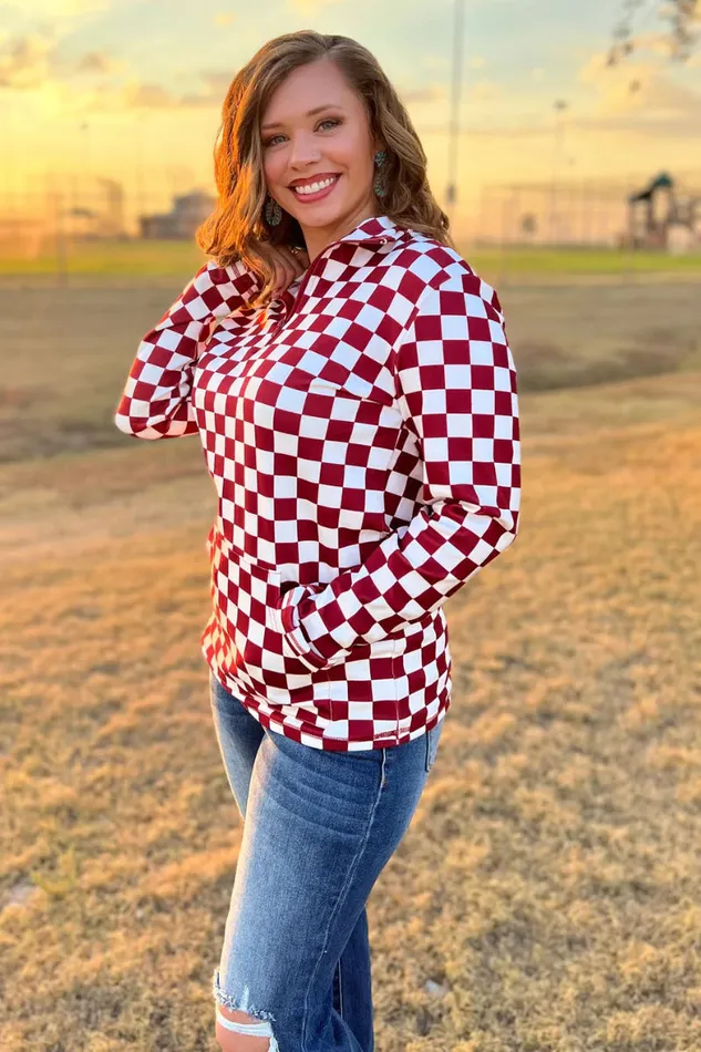 STERLING KREEK Earrings PEP RALLY PULLOVER MAROON