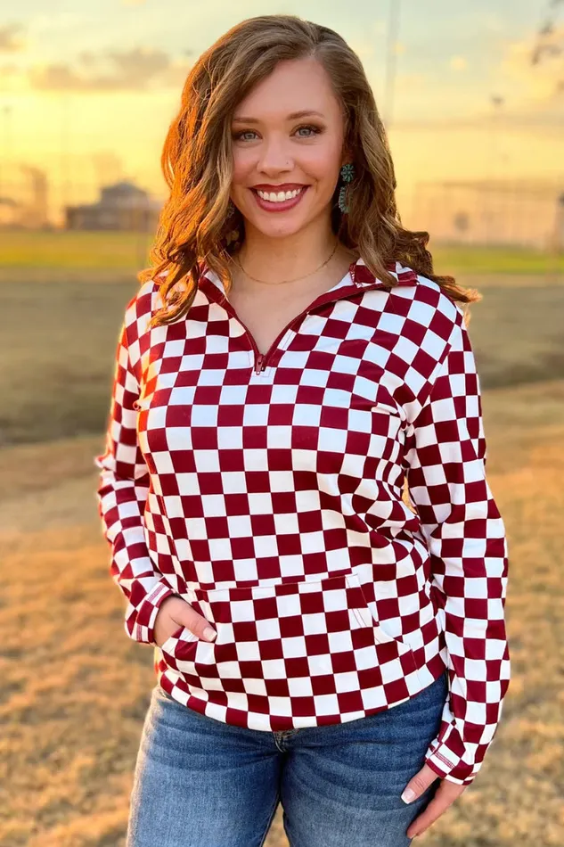 STERLING KREEK Earrings PEP RALLY PULLOVER MAROON