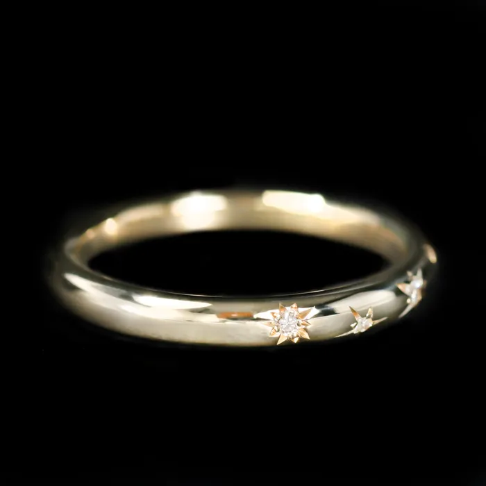 Stuller Rings 14K Yellow Gold 009 CTW Diamond Star Scatter Band