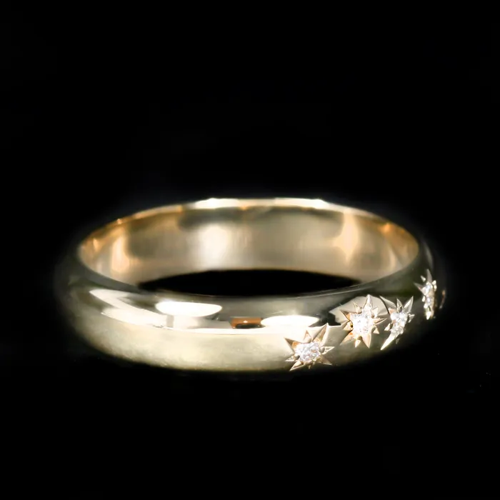 Stuller Rings 14K Yellow Gold 011 CTW Diamond Star Scatter Band