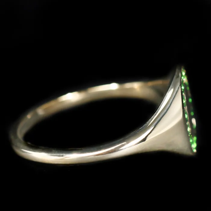 Stuller Rings 14K Yellow Gold Tsavorite Garnet Signet Ring