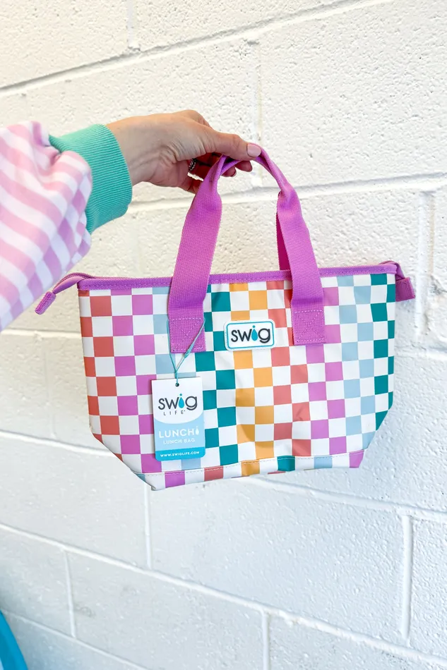 Swig Lunchi Lunch Bag Check Mate Swig Earrings