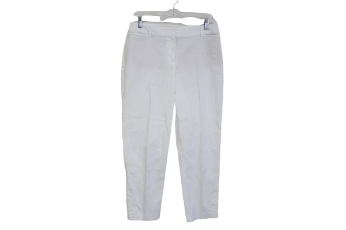 Talbots Perfect Crop White Pant 4 Talbots Rings