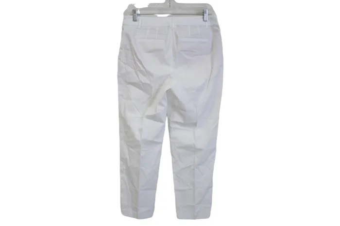 Talbots Perfect Crop White Pant 4 Talbots Rings
