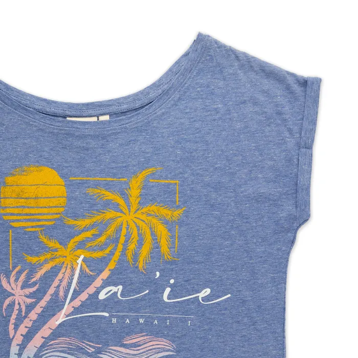 TANKSTREAM Necklaces Pacific Creations Laie Hawaii Palm Blend Ladies Tee Shirt Ocean Marle