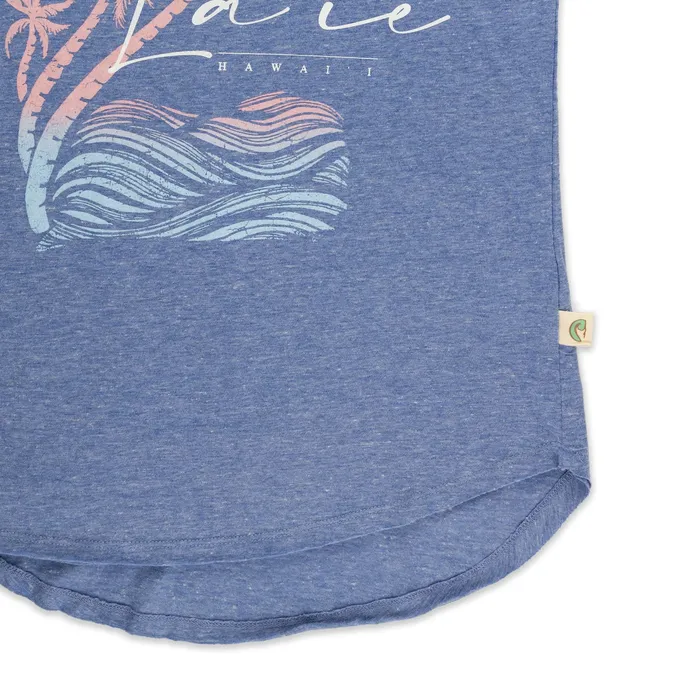TANKSTREAM Necklaces Pacific Creations Laie Hawaii Palm Blend Ladies Tee Shirt Ocean Marle