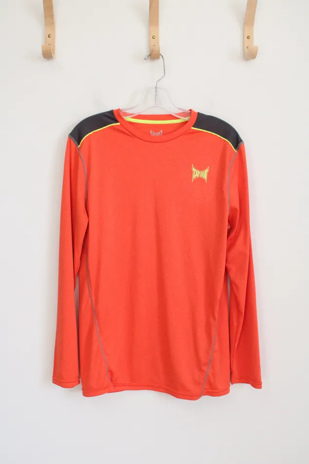 Tap Out Earrings Tap Out Orange Long Sleeved Athletic Shirt M