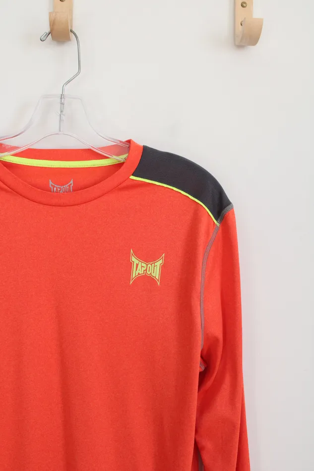 Tap Out Earrings Tap Out Orange Long Sleeved Athletic Shirt M