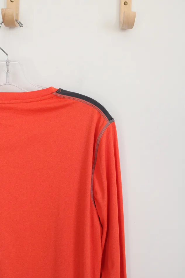 Tap Out Earrings Tap Out Orange Long Sleeved Athletic Shirt M